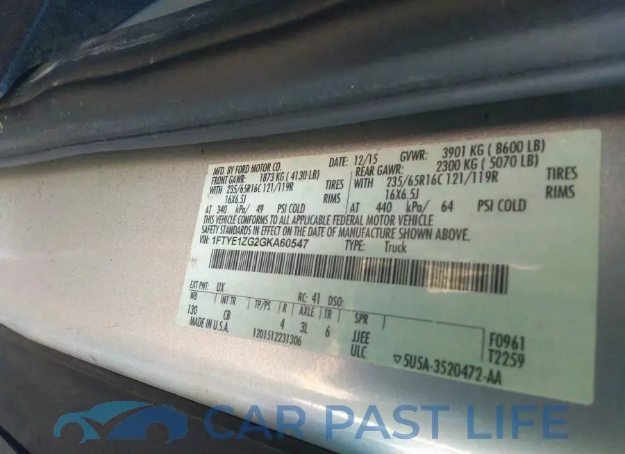1FTYE1ZG2GKA60547# 9