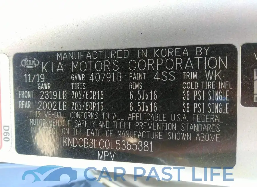 KNDCB3LC0L5365381# 9