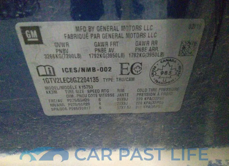 1GTV2LEC8GZ204135# 9