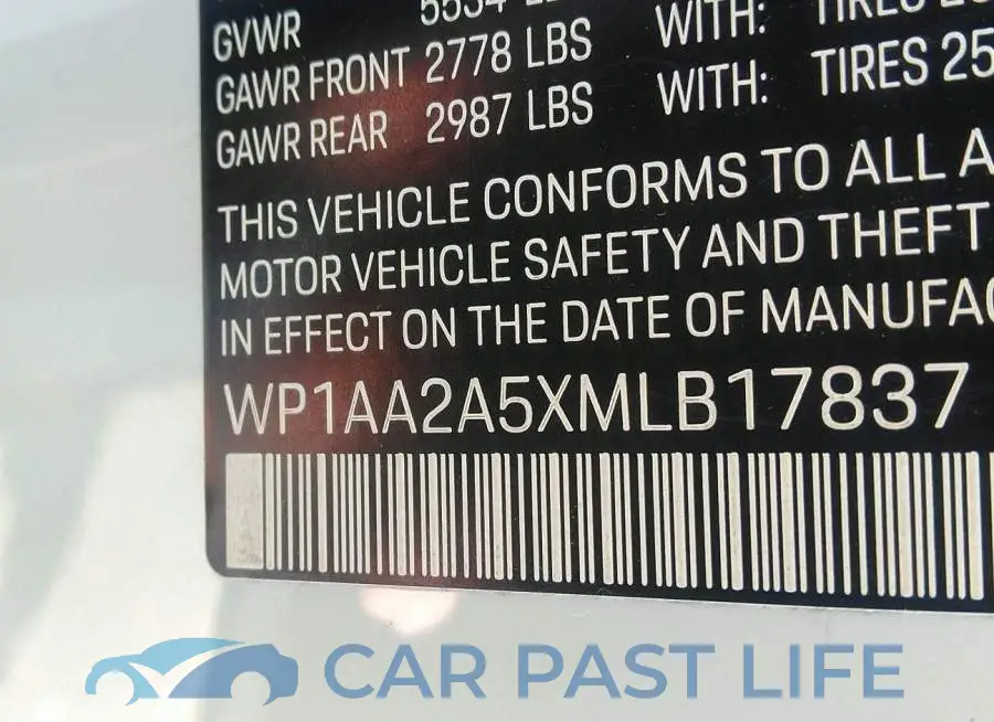 WP1AA2A5XMLB17837# 9