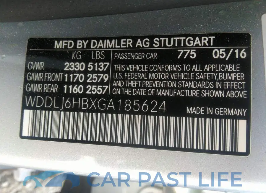 WDDLJ6HBXGA185624# 9