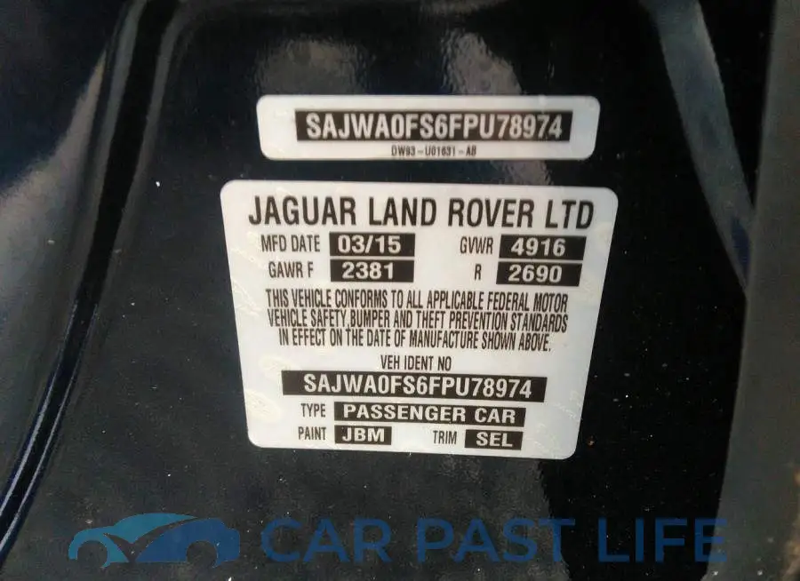 SAJWA0FS6FPU78974# 9