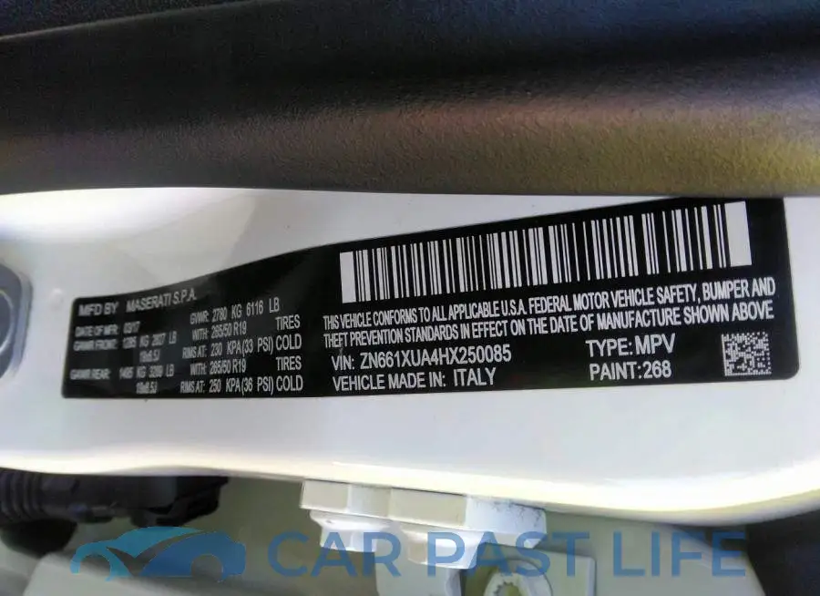 ZN661XUA4HX250085# 9