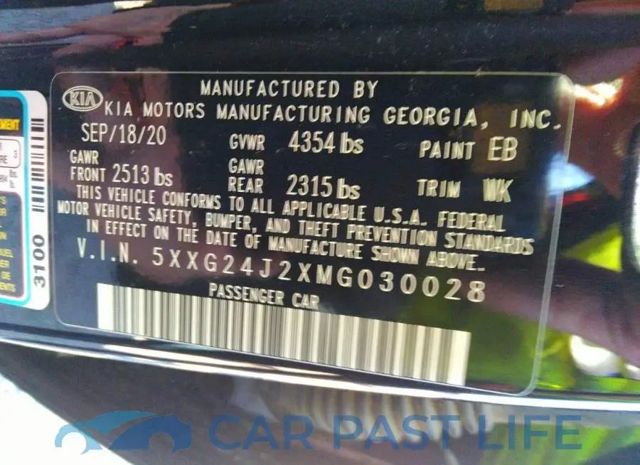 5XXG24J2XMG030028# 9