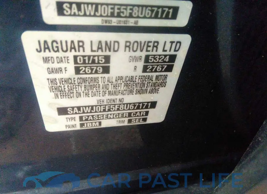 SAJWJ0FF5F8U67171# 9