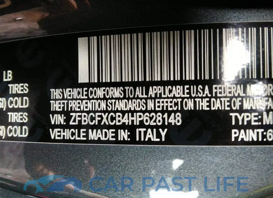 ZFBCFXCB4HP628148# 9