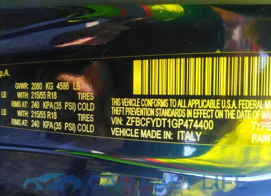 ZFBCFYDT1GP474400# 9