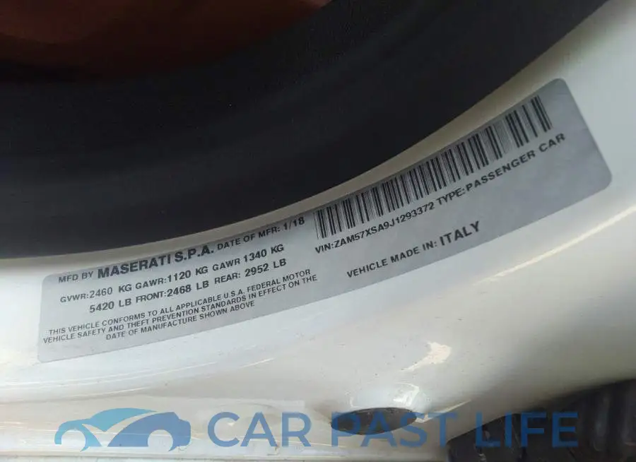 ZAM57XSA9J1293372# 9