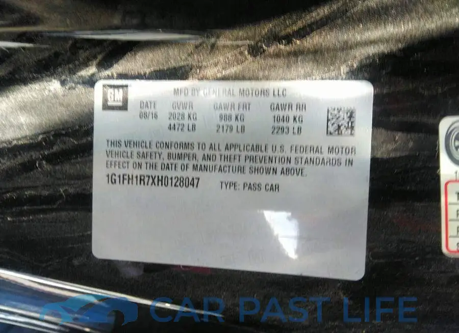 1G1FH1R7XH0128047# 9