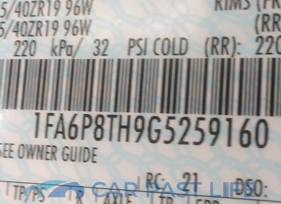 1FA6P8TH9G5259160# 9