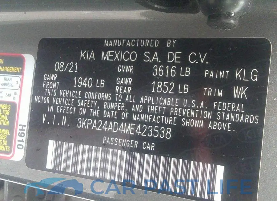 3KPA24AD4ME423538# 9