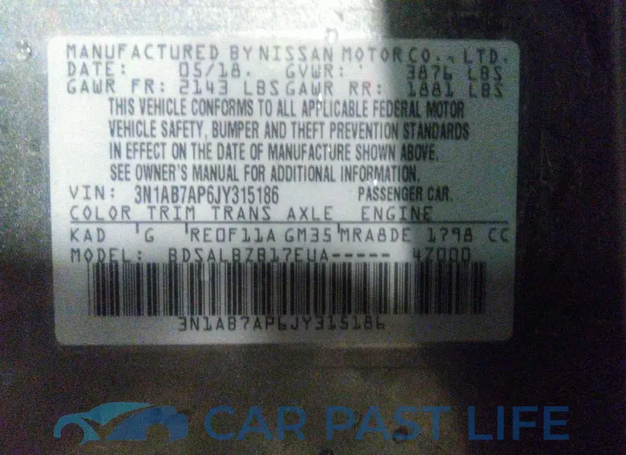 3N1AB7AP6JY315186# 9