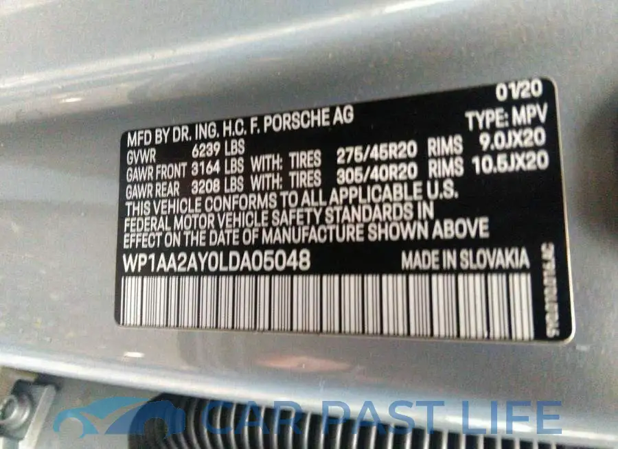 WP1AA2AY0LDA05048# 9