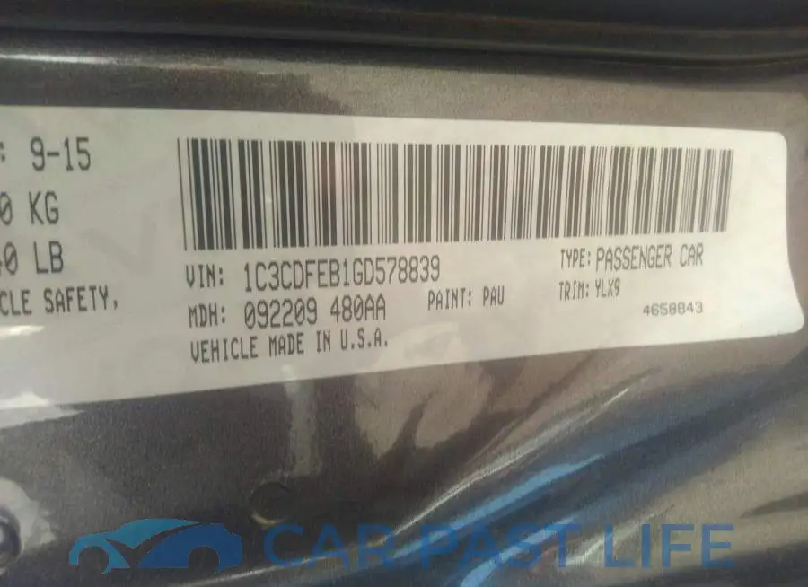 1C3CDFEB1GD578839# 9