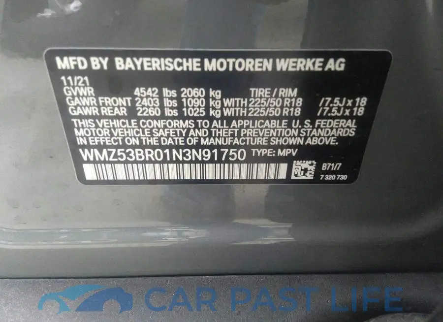 WMZ53BR01N3N91750# 9