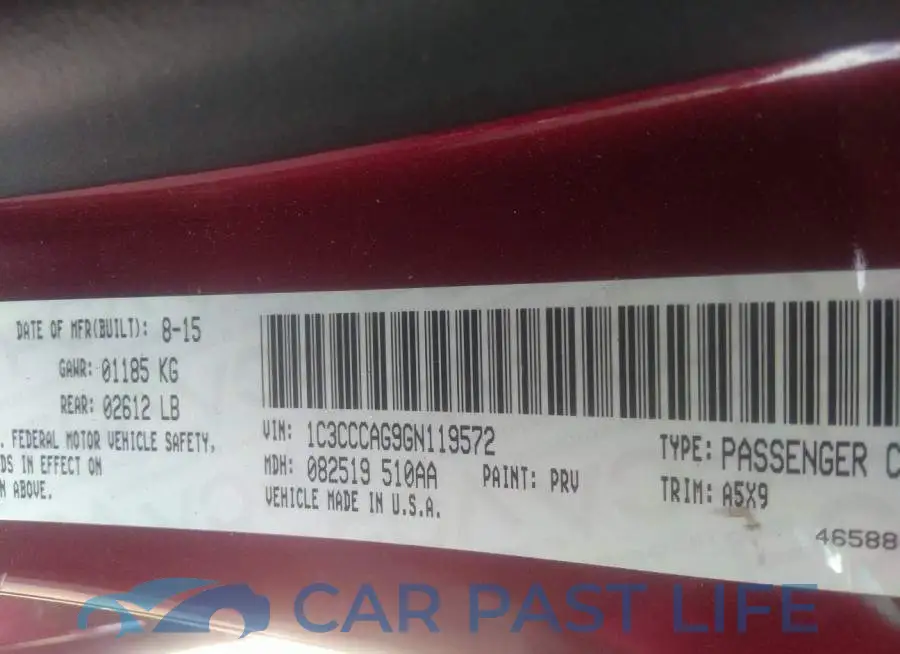 1C3CCCAG9GN119572# 9