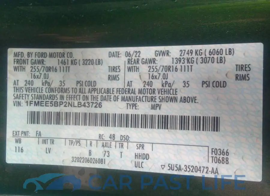 1FMEE5BP2NLB43726# 9
