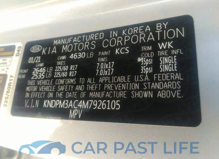 KNDPM3AC4M7926105# 9