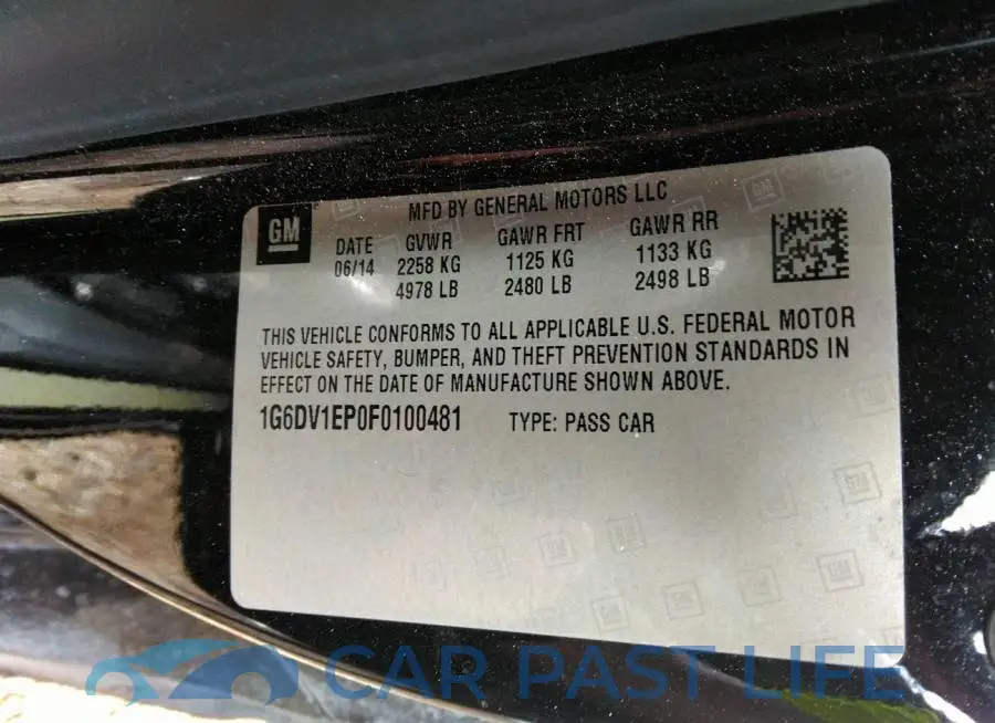 1G6DV1EP0F0100481# 9