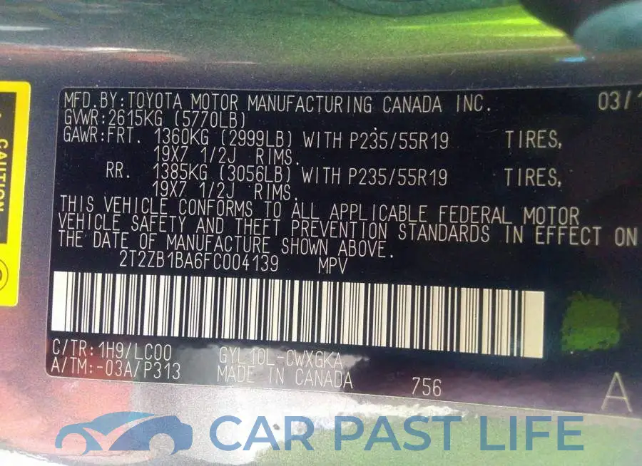 2T2ZB1BA6FC004139# 9