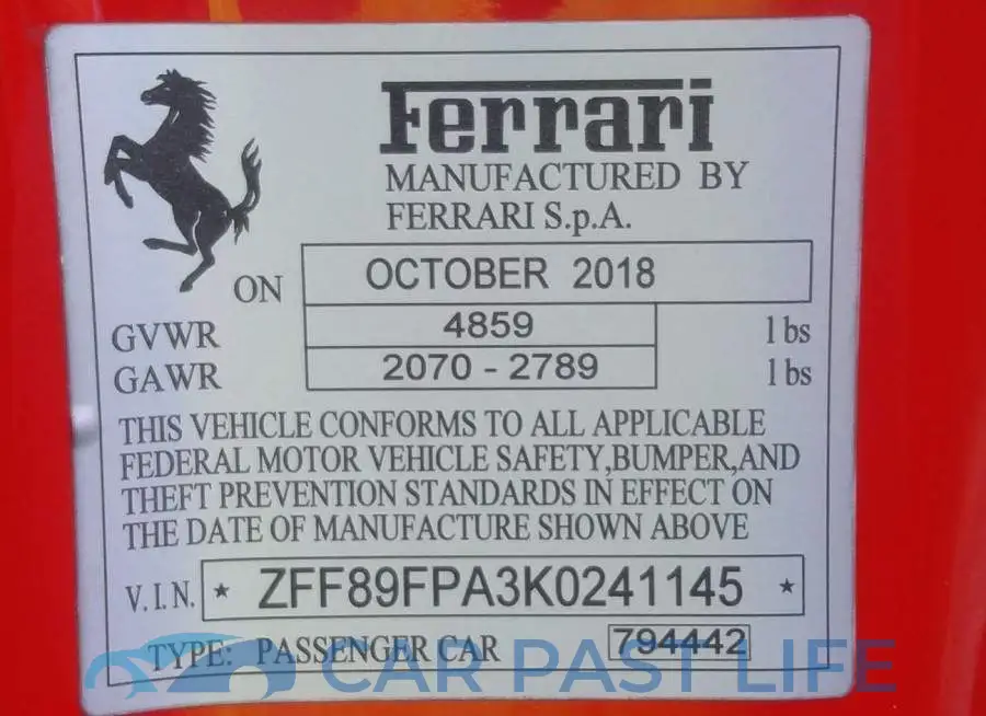 ZFF89FPA3K0241145# 9
