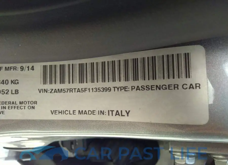 ZAM57RTA5F1135399# 9