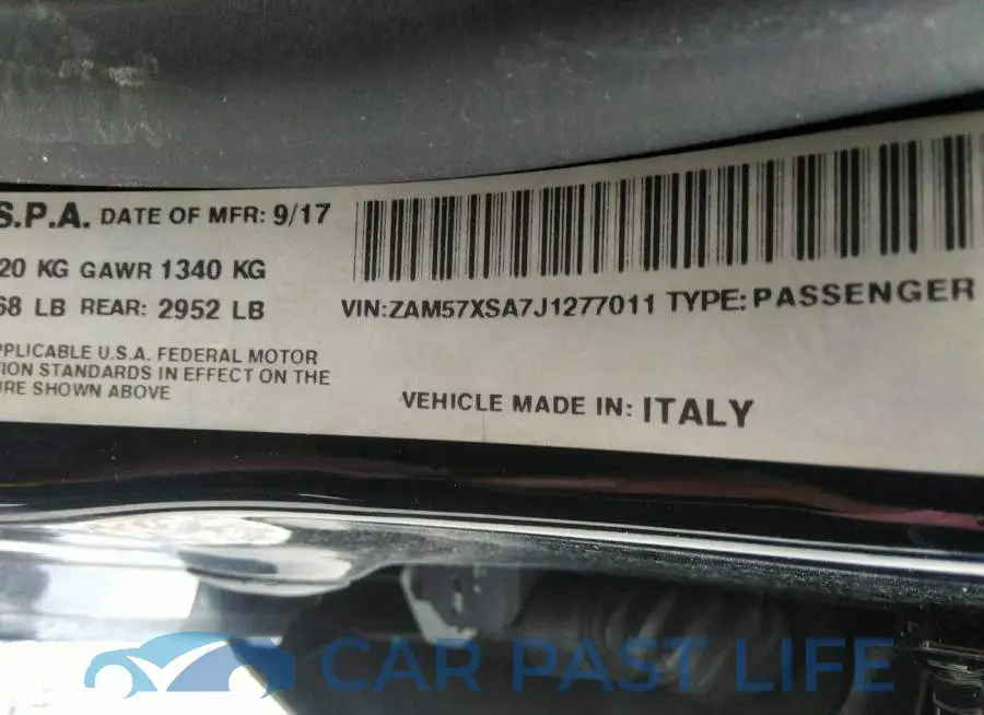 ZAM57XSA7J1277011# 9