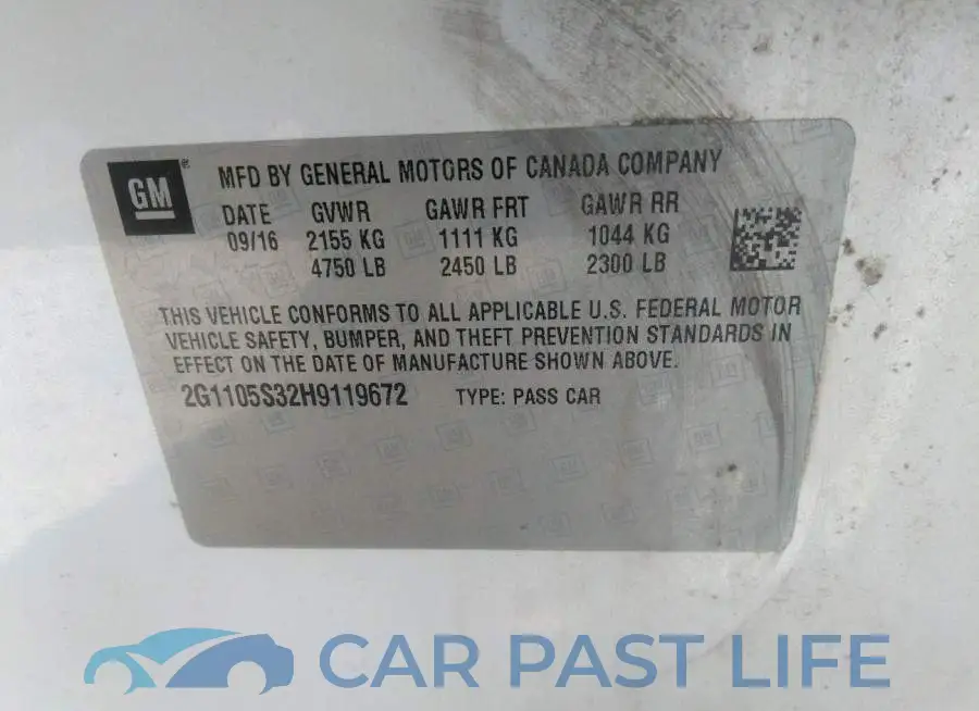 2G1105S32H9119672# 9