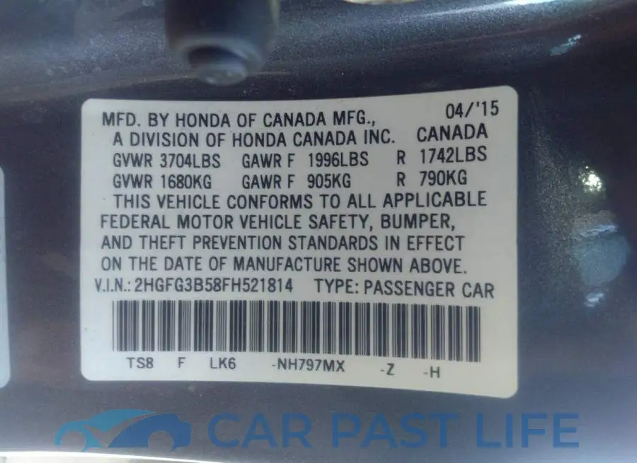 2HGFG3B58FH521814# 9