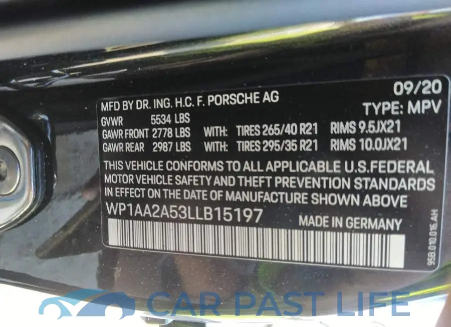 WP1AA2A53LLB15197# 9