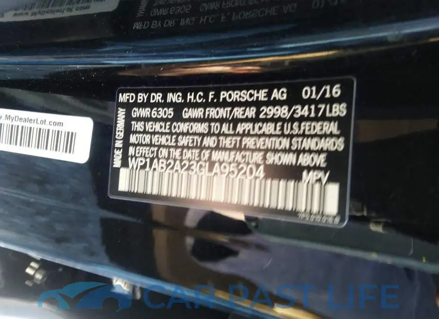 WP1AB2A23GLA95204# 9