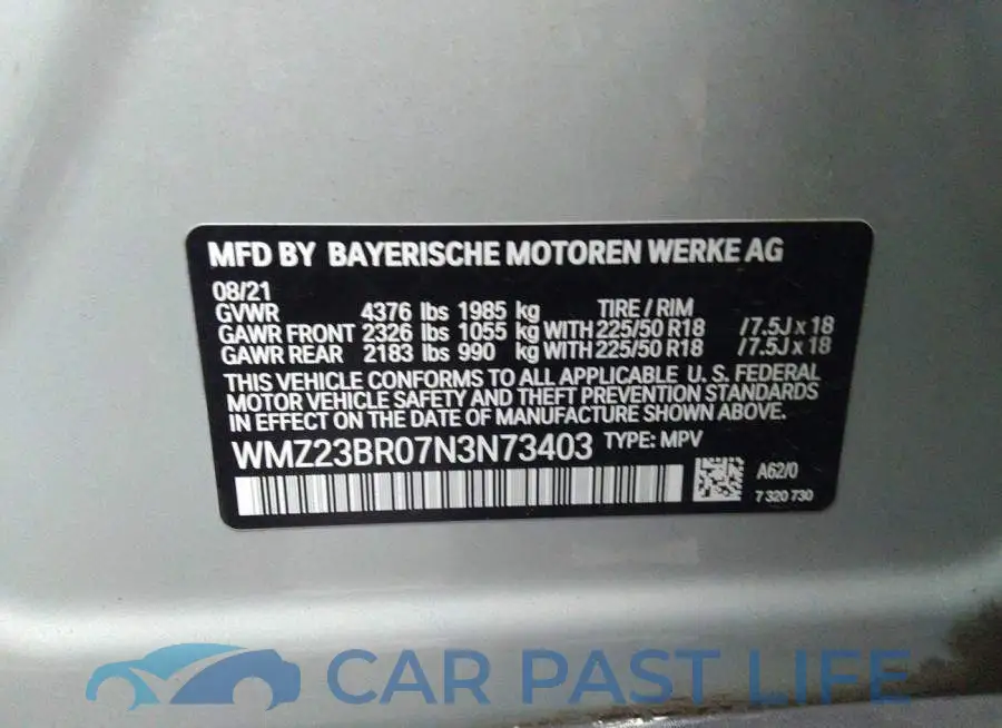 WMZ23BR07N3N73403# 9