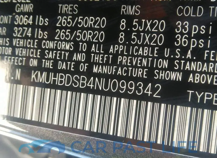 KMUHBDSB4NU099342# 9