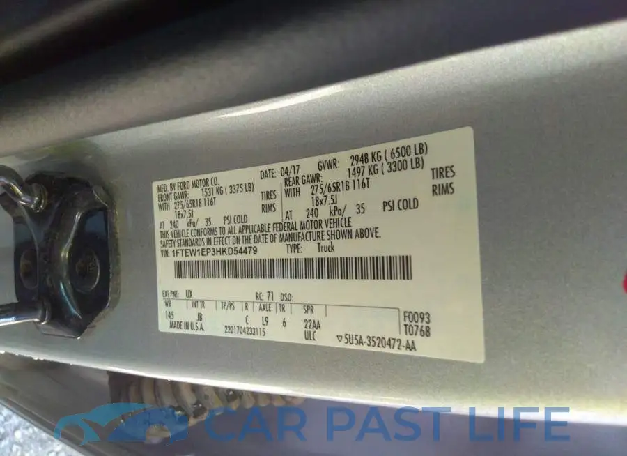 1FTEW1EP3HKD54479# 9