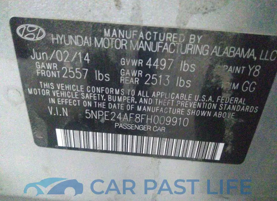 5NPE24AF8FH009910# 9