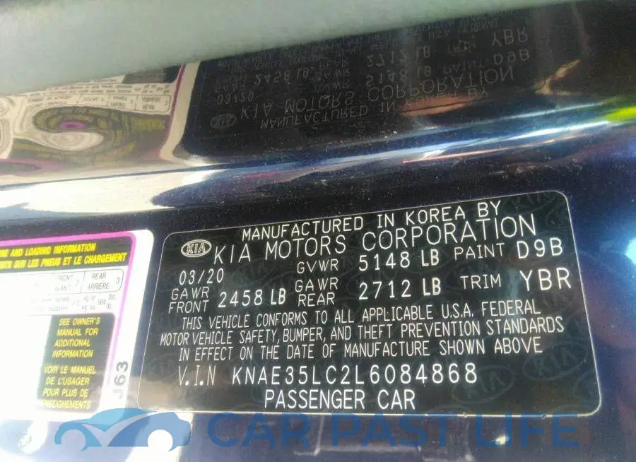 KNAE35LC2L6084868# 9