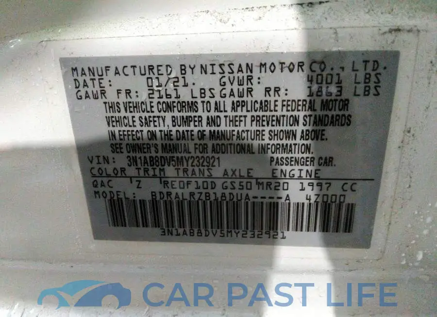 3N1AB8DV5MY232921# 9