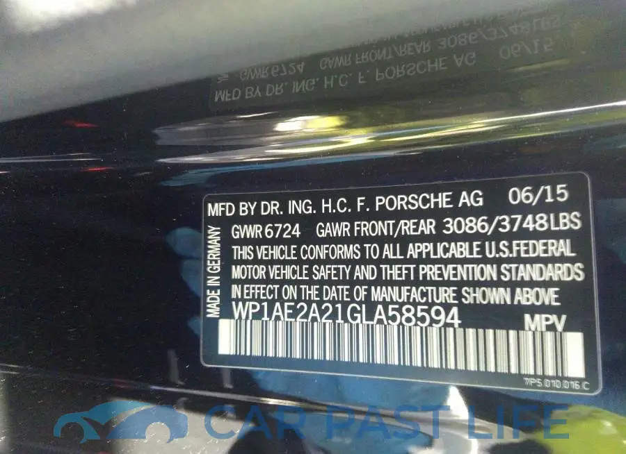 WP1AE2A21GLA58594# 9