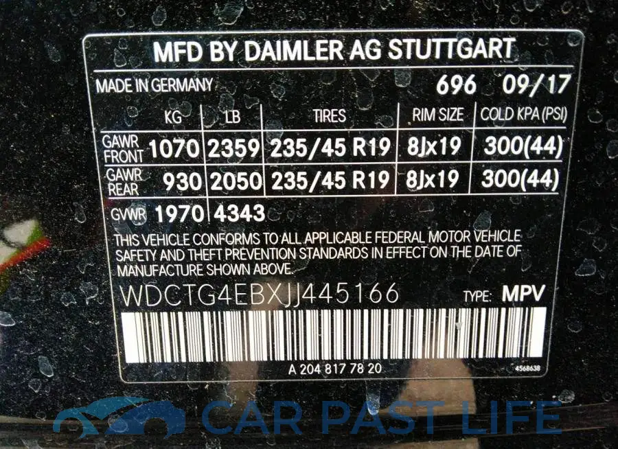 WDCTG4EBXJJ445166# 9