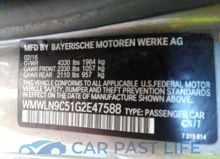 WMWLN9C51G2E47588# 9