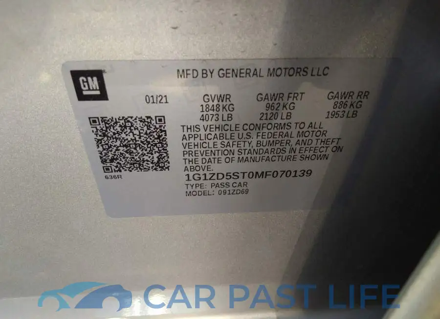 1G1ZD5ST0MF070139# 9
