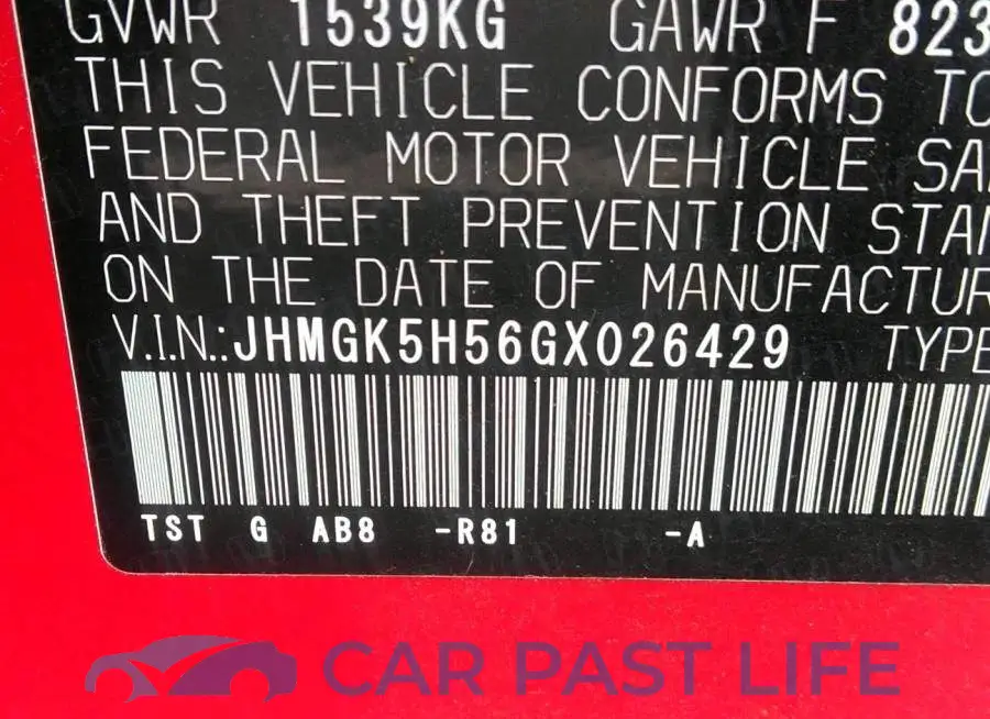 JHMGK5H56GX026429# 9