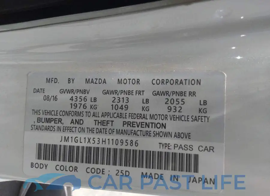 JM1GL1X53H1109586# 9