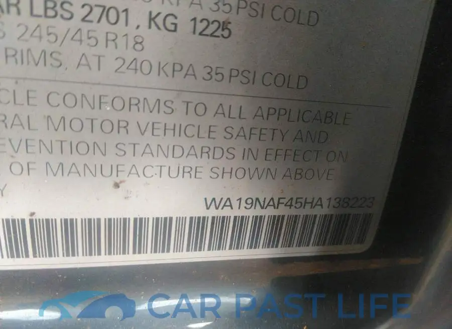 WA19NAF45HA138223# 9