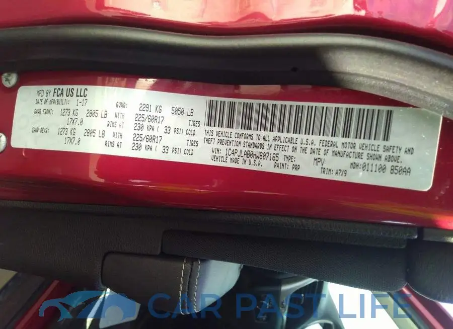 1C4PJLAB0HW607165# 9