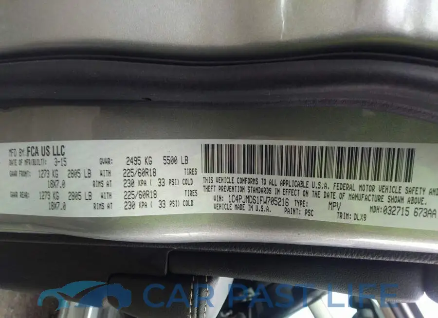 1C4PJMDS1FW705216# 9