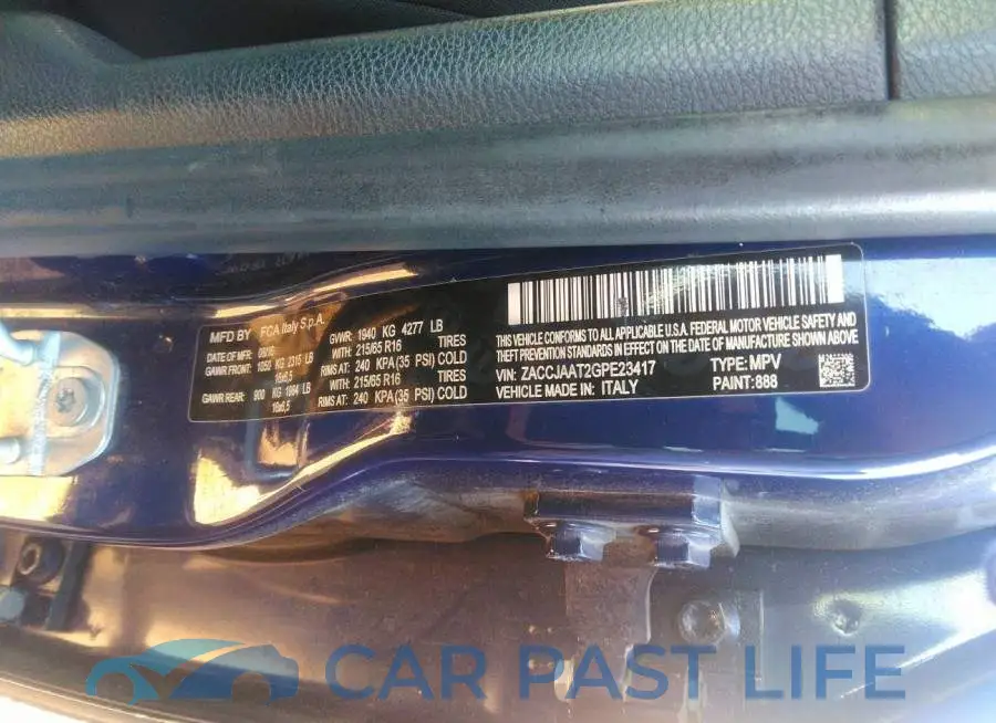 ZACCJAAT2GPE23417# 9