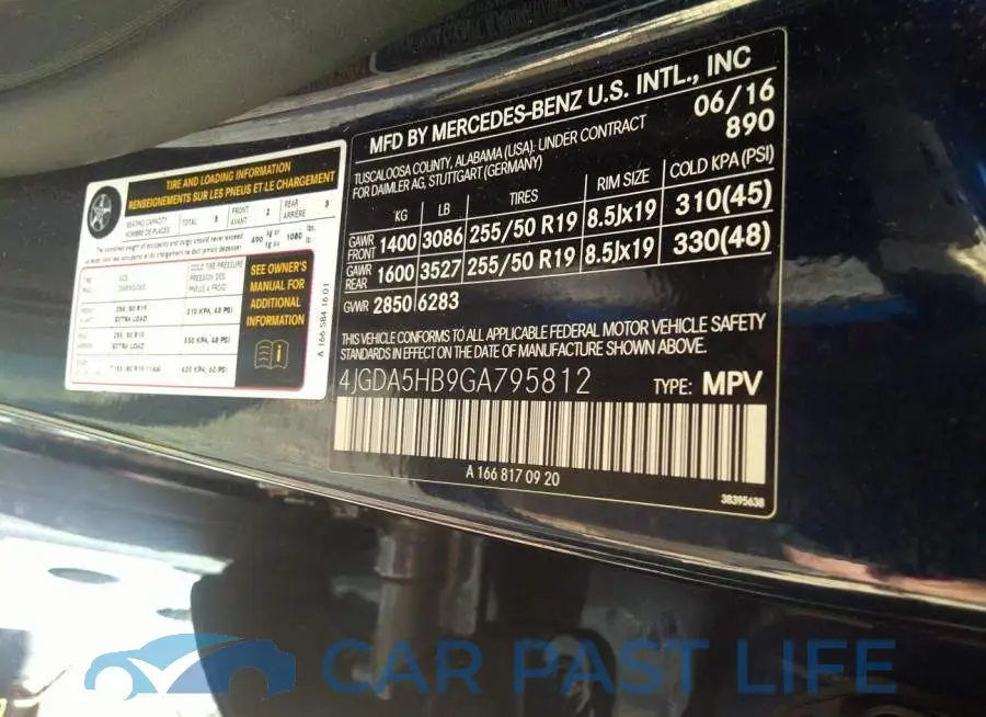 4JGDA5HB9GA795812# 9