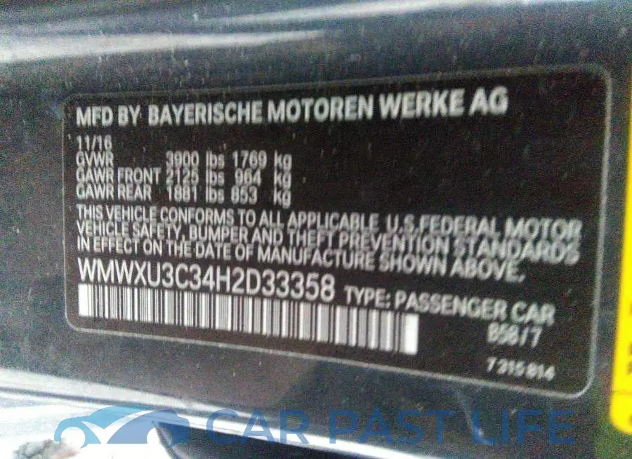 WMWXU3C34H2D33358# 9