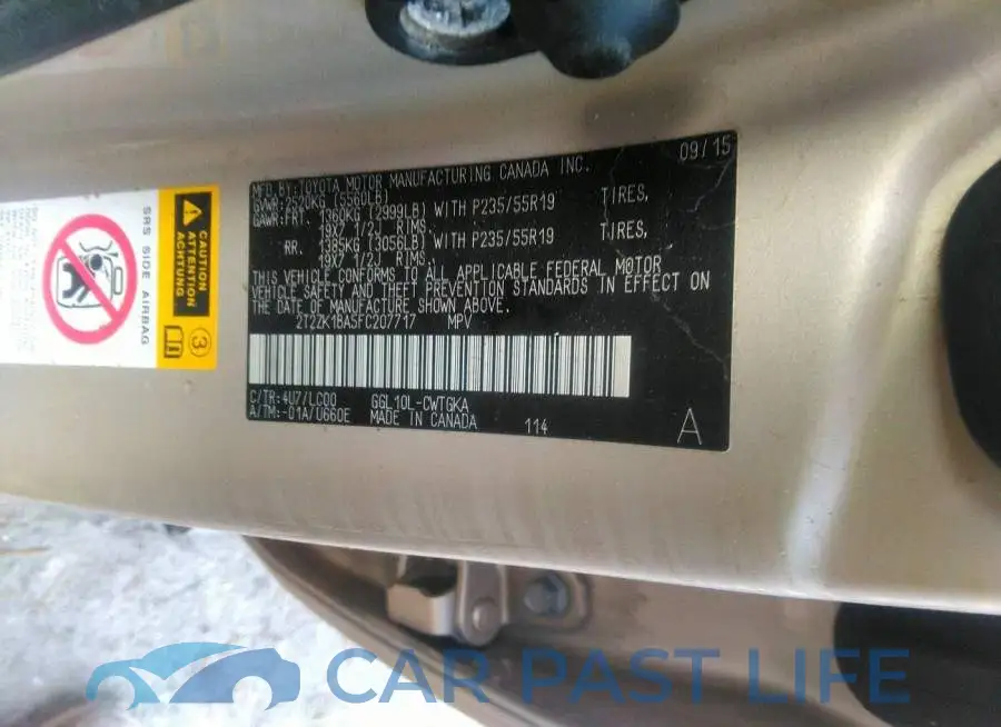 2T2ZK1BA5FC207717# 9